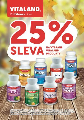 Zářijové akce ve VITALAND: ušetřete až 25 %!