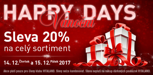 VITALAND - HAPPY DAYS a 20% sleva na celý nákup