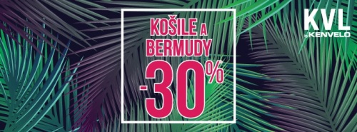 KENVELO -  košile a bermudy - 30% sleva