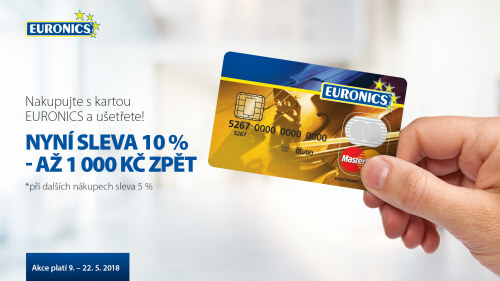 Získejte až 1000 Kč zpět s kartou Euronics