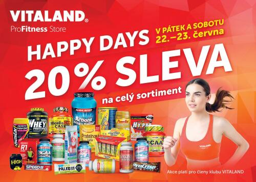 VITALAND akce: 2 dny s HAPPY DAYS a 20% slevou na vše!