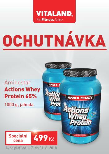 VITALAND - Ochutnávka AMINOSTAR Whey Protein Actions 65%