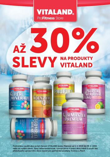 Až 30% sleva na vybrané produkty značky VITALAND